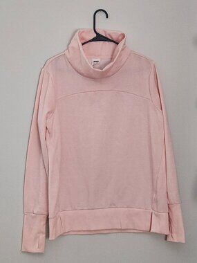 AVIA Light Pink Cowl Neck Active Pullover Sweatshirt Thumbholes